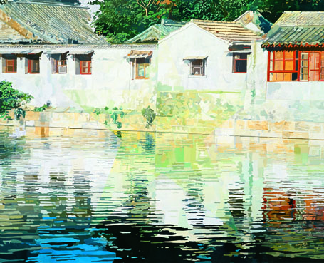 异象中的绿宝石 油画 160x130cm 2011